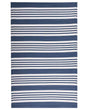 Outdoor Rug Mat Dark Blue Synthetic 120 x 180 cm Striped Geometric Pattern Eco Friendly Modern Minimalist Beliani