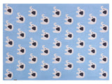 Kids Blanket Blue Cotton 130 x 180 cm Bed Throw Cosy Elephant Pattern Bedroom Kids' Room Modern Design Beliani