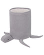 Storage Basket Grey Cotton Turtle Knitted Woven Toy Hamper Child's Room Accessory Beliani