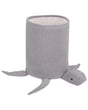 Storage Basket Grey Cotton Turtle Knitted Woven Toy Hamper Child's Room Accessory Beliani