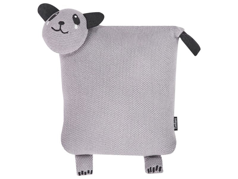 Set of 2 Kids Cushion Grey Cotton Fabric Panda Shaped Pillow with Filling Soft Children's Toy Beliani