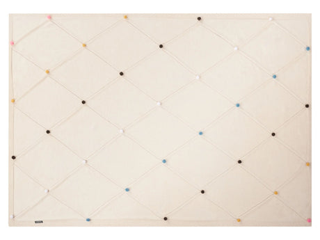 Kids Blanket Beige Cotton 130 x 180 cm Bed Throw Cosy Multicolour Dots Pattern Bedroom Kids' Room Modern Design Beliani