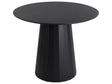 Dining Table Black MDF Steel Frame  100 cm Round Modern Scandinavian Beliani