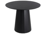 Dining Table Black MDF Steel Frame  100 cm Round Modern Scandinavian Beliani