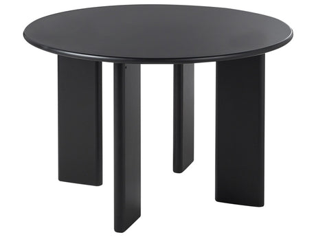 Dining Table Black MDF Frame ø 120 cm Round Modern Beliani