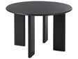 Dining Table Black MDF Frame  120 cm Round Modern Beliani