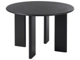 Dining Table Black MDF Frame  120 cm Round Modern Beliani
