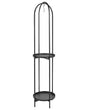 Plant Stand Black Iron 35 x 160 cm Indoor Metal Flower Stander Modern Industrial Standing Planter Beliani
