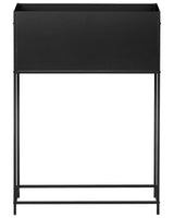 Raised Planter Box Black Metal Round Indoor Outdoor Garden Bed Beliani