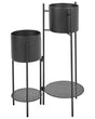 Plant Stand Black Iron Indoor Metal Flower Pot Modern Industrial Standing Planter Beliani