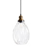 Pendant Lamp Transparent Glass and Metal Shade Lighting Hanging Light Beliani