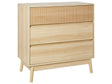 Chest of Drawers Light Wood MDF 3 Drawers Pine Wood Legs Modern Design Bedroom Living Room Beliani