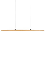 Pendant LED Lamp Light Oak Wood Minimalistic Design with Remote Control Dimming Lighting Hanging Light Beliani