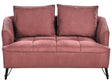 Sofa Burgundy Fabric Upholstery Wooden Frame Living Room 2 Seater Beliani