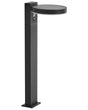 Garden Solar LED Bollard Lamp Black Metal 50 cm Post Light Pathway Lighting Motion Sensor Solar Panel Beliani