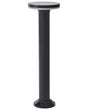 Garden Solar LED Bollard Lamp Black Metal 60 cm Post Light Pathway Lighting Solar Panel Beliani