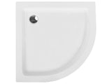 Shower Tray with Drain White Acrylic ABS Synthetic Material 90 x 90 x 7 cm Minimalist Beliani