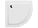 Shower Tray with Drain White Acrylic ABS Synthetic Material 90 x 90 x 5 cm Minimalist Beliani