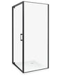 Shower Enclosure Black Tempered Glass Aluminium Frame Single Door Square 80 x 80 x 185 cm Modern Design Beliani