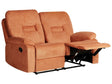 Recliner Sofa Orange 2 Seater Manually Adjustable Back and Footrest Living Room Furniture Beliani