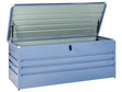 Outdoor Storage Box Blue Galvanized Steel 600 L Industrial Garden Beliani