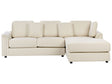 Corner Sofa Light Beige Fabric Upholstered L-shaped Left Hand Orientation Beliani