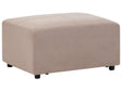 Ottoman Taupe Upholstered Footstool Rectangular Minimalistic Modern Beliani