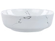 Countertop Wash Basin White Ceramic Marble Effect 420 x 420 mm Round Bathroom Sink Glam Style Beliani