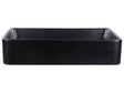 Countertop Wash Basin Black Matt Finish Ceramic 510 x 340 mm Rectangular Bathroom Sink Beliani