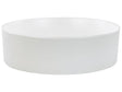 Countertop Wash Basin Off-White Ceramic 400 mm Gloss Round Bathroom Sink Beliani