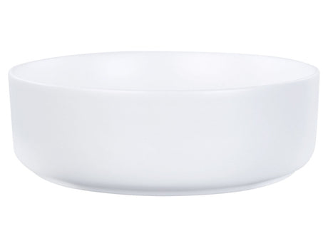 Countertop Wash Basin Off-White Ceramic 360 mm Matt Round Bathroom Sink Beliani