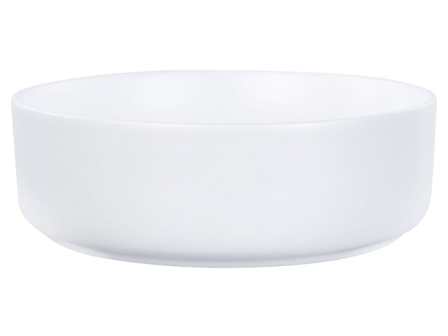 Countertop Wash Basin Off-White Ceramic 360 mm Matt Round Bathroom Sink Beliani