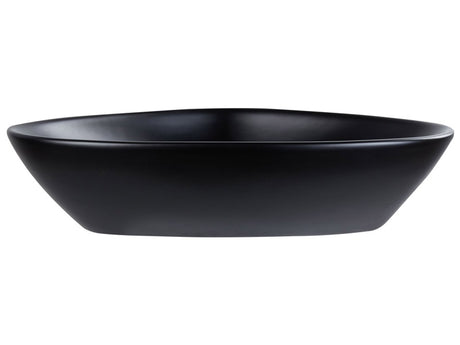 Countertop Wash Basin Black Matt Ceramic 490 x 380  mm Rectangle Bathroom Sink Beliani