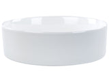 Countertop Wash Basin White Ceramic 400 mm Glossy Round Bathroom Sink Beliani