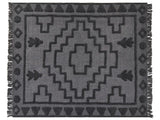 Blanket Grey Cotton 200 x 220 cm Big Blanket Bed Throw Tufted Pattern Boho Style Beliani