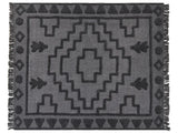Blanket Grey Cotton 220 x 240 cm Big Blanket Bed Throw Tufted Pattern Boho Style Beliani
