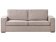 Sofa Bed Light Brown Fabric 2 Seater Convertible Sleeper Sofa with a Frame and Mattress Beliani