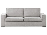 Sofa Bed Grey  Fabric 3 Seater Convertible Sleeper Sofa with a Frame and Mattress Beliani