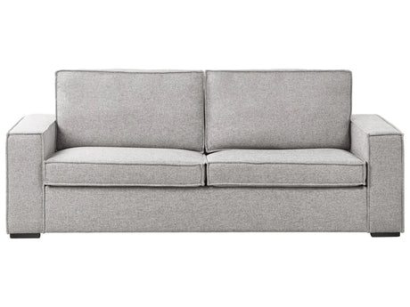Sofa Bed Grey  Fabric 3 Seater Convertible Sleeper Sofa with a Frame and Mattress Beliani