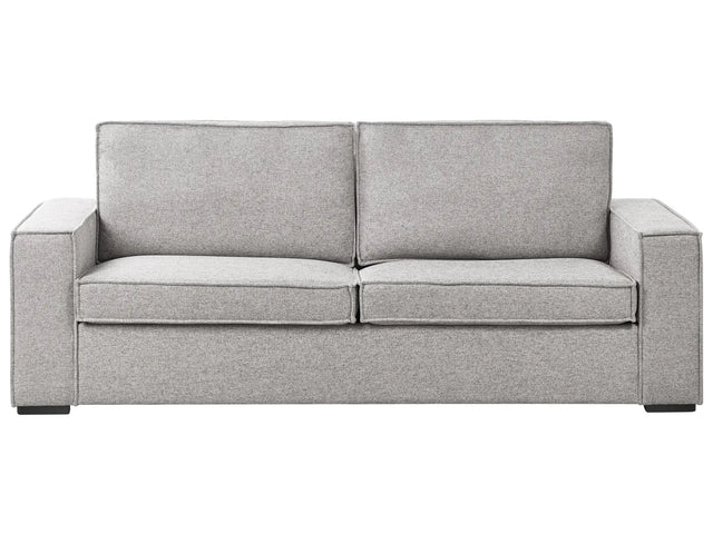 Sofa Bed Grey  Fabric 3 Seater Convertible Sleeper Sofa with a Frame and Mattress Beliani