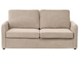 Sofa Bed Taupe Polyester Fabric Upholstered Sleeper Function Modern Living Room Beliani