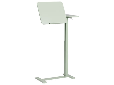 Manually Adjustable Laptop Desk Light Green Steel Frame 70 x 40 cm Sit and Stand Modern Design Office Beliani