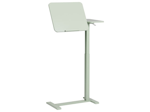 Manually Adjustable Laptop Desk Light Green Steel Frame 70 x 40 cm Sit and Stand Modern Design Office Beliani