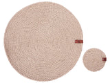 Set of 12 Placemats and Coasters Natural Jute 35/10 cm Handmade Boho Style Home Decor Dining Room Kitchen Beliani