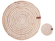 Set of 12 Placemats and Coasters Natural Jute 35/10 cm Handmade Boho Style Home Decor Dining Room Kitchen Beliani