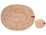 Set of 12 Placemats and Coasters Natural Jute 30 x 40 / 10 x 12 cm Handmade Boho Style Home Decor Dining Room Kitchen Beliani
