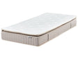 Latex Pocket Mattress White and Beige EU Single Size Hard Zippered Removable Polyester Cover Bedroom Accessories Beliani