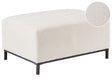 Ottoman White Boucle Upholstered Footstool Rectangular Minimalistic Modern Beliani