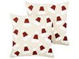 Set of 2 Scatter Cushions Beige Cotton Fabric Christmas Pattern 45 x 45 cm Decoration Accessory Beliani