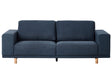 Sofa Blue 3-Seater Modern Retro Style Living Room Wide Armrests Beliani